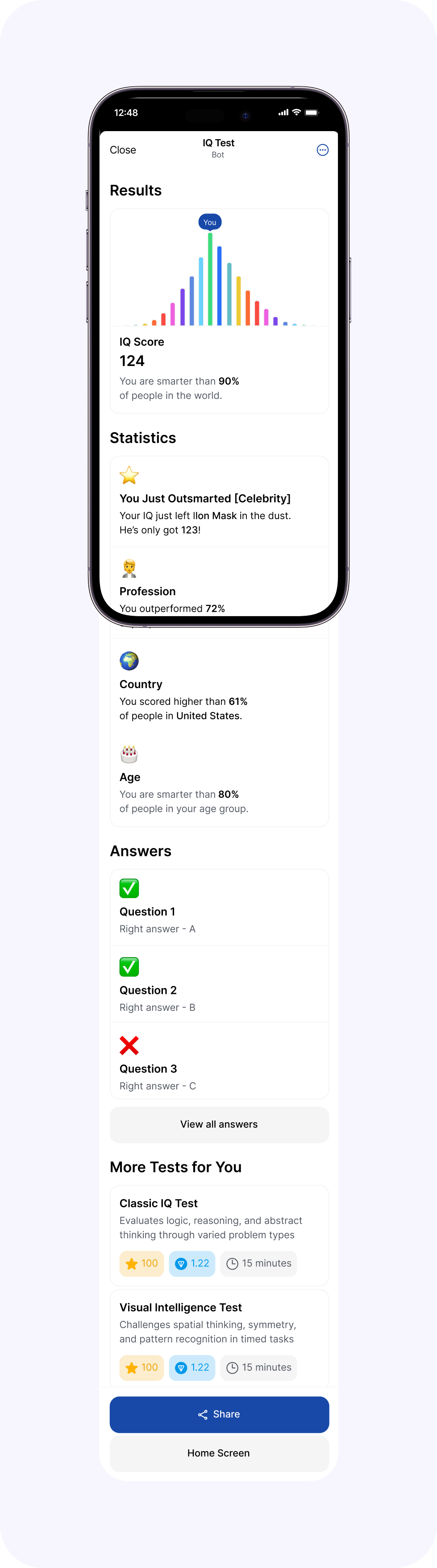 Result Screen